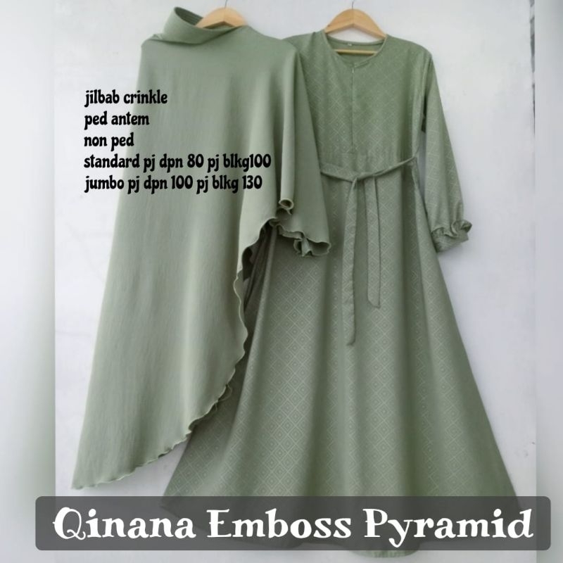 [New Release] Set Gamis Syari Wolfis / Wolvis / woolpeach Emboss / embos