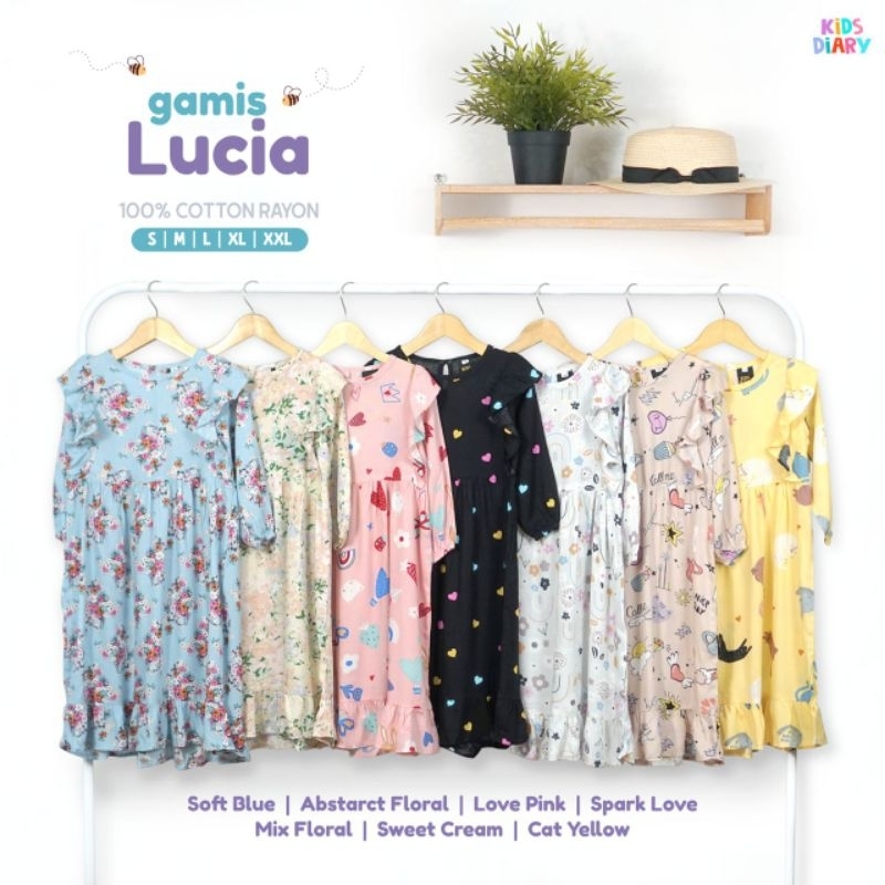 Gamis Lucia by kids diary , gamis bahan rayon adem