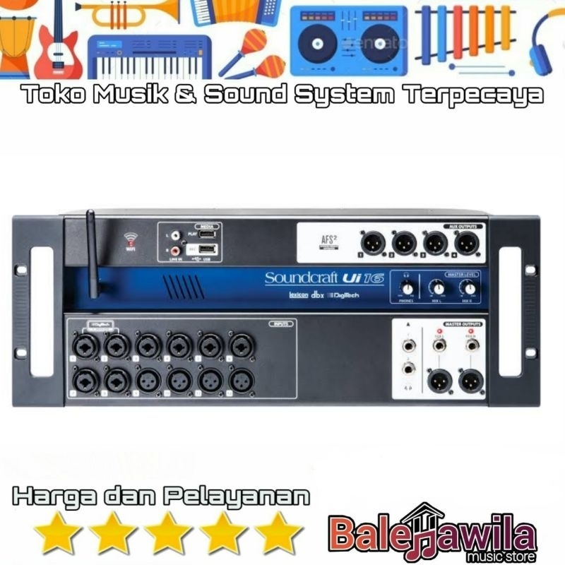 Profesional Audio Mixer Soundcraft UI16 UI 16 Digital Mixer With Wifi