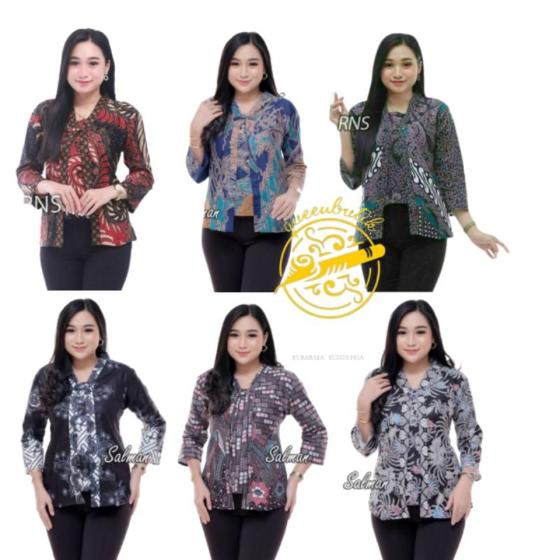 CALYABUTIK Batik Wanita Atasan Batik Dolby Dolbi Dobby Doby Tenun Sutra Tulis Halus Katun Baju Batik Atasan Blouse