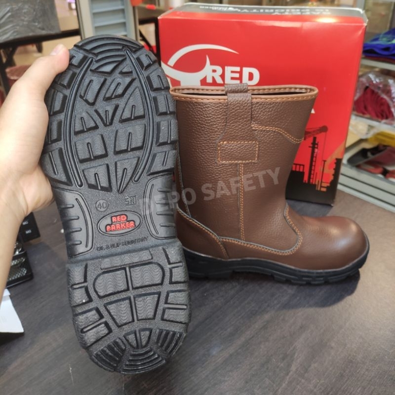 Sepatu Safety Red Parker T-186 Original - Safety Shoes Red Parker T-186 BERKUALITAS