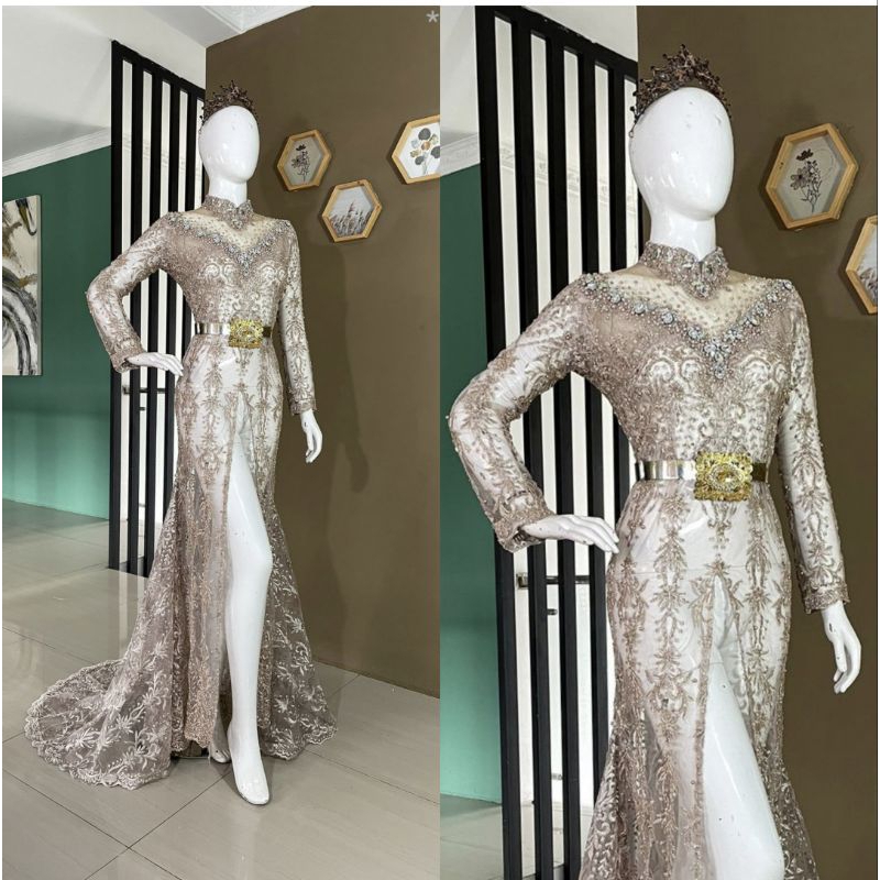 KEBAYA AKAD FULL PAYET BEREKOR MODERN//KEBAYA WEDDING MEWAH//BAJU PENGANTIN