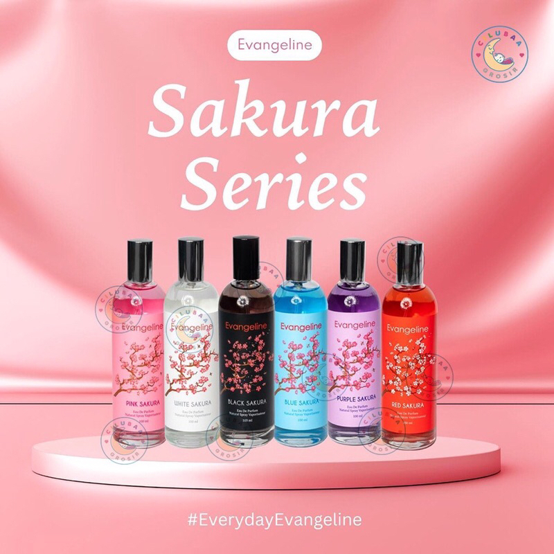 [BPOM] Evangeline Sakura Series Parfum EDP 100ml || Parfum Wanita Evangeline Sakura Series