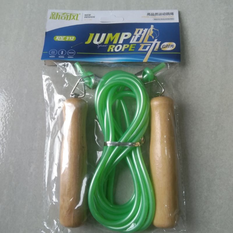 tali skiping lompat tali jump rope skipping kayu murah 2,4m