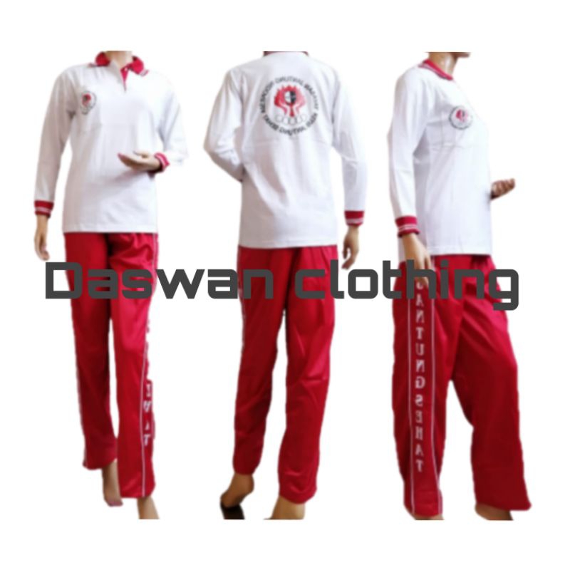 setelan baju senam jantung sehat/setelah baju olahraga jantung sehat