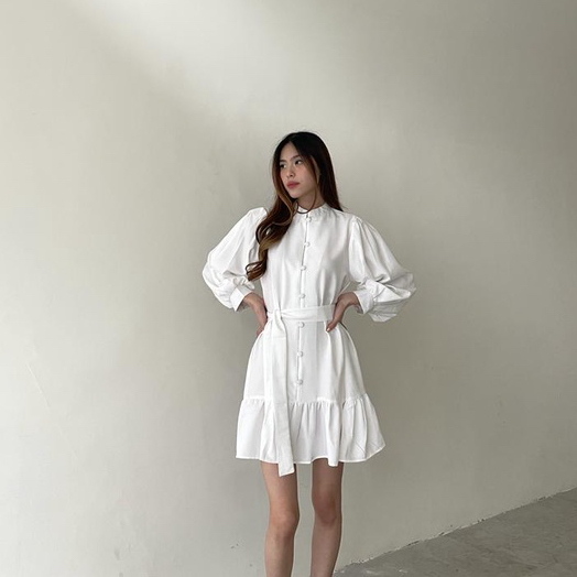 Kelly Ruffle Dress - Ocha Wear | A Line Mini Dress