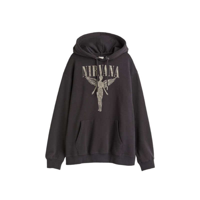 COD 12.12 Hoodie H&amp;M Nirvana In Utero Dark Grey Sweater HnM Pria Wanita