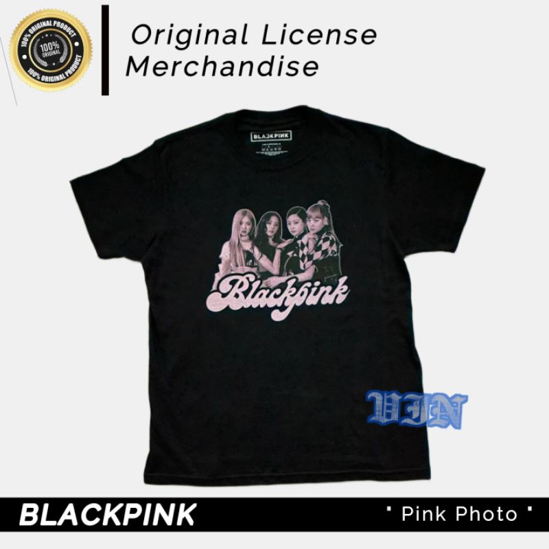 Blackpink - Pink Photo T-shirt Kaos Original Official Merchandise