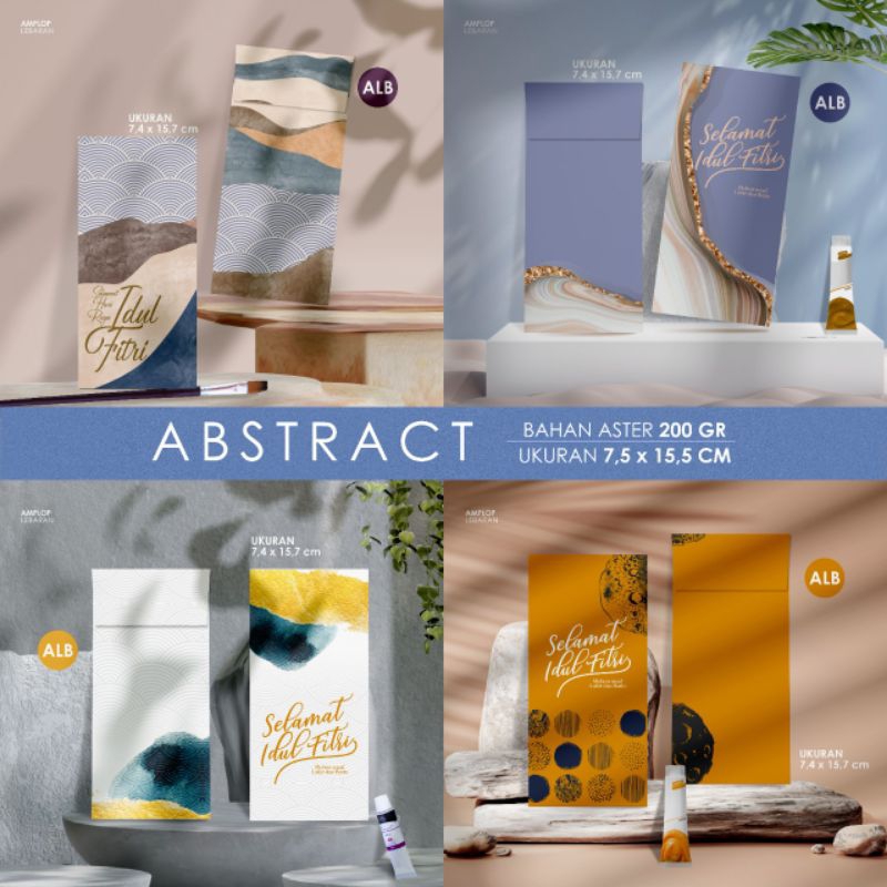 

AMPLOP LEBARAN PREMIUM 7,5 X 15,5 CM TEMA ABSTRACT ISI 10pcs