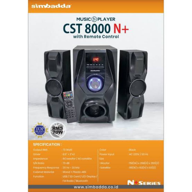 Speaker Bluetooth Simbadda CST 8000N+