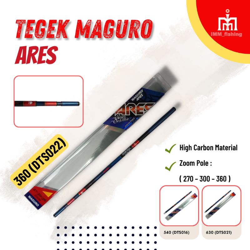 TEGEK MAGURO ARES | Zoom Pole | Tongkat Pancing