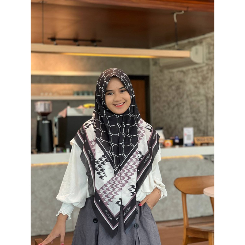 DS Hijab - Houndstooth patern
