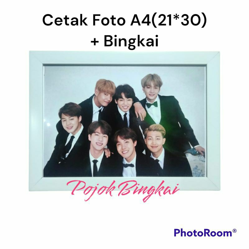 Cetak foto A4 21*30cm + Bingkai / foto dan bingkai / cetak foto plus bingkai /paketcetakfotodanbingkai / bingkai + cetak foto