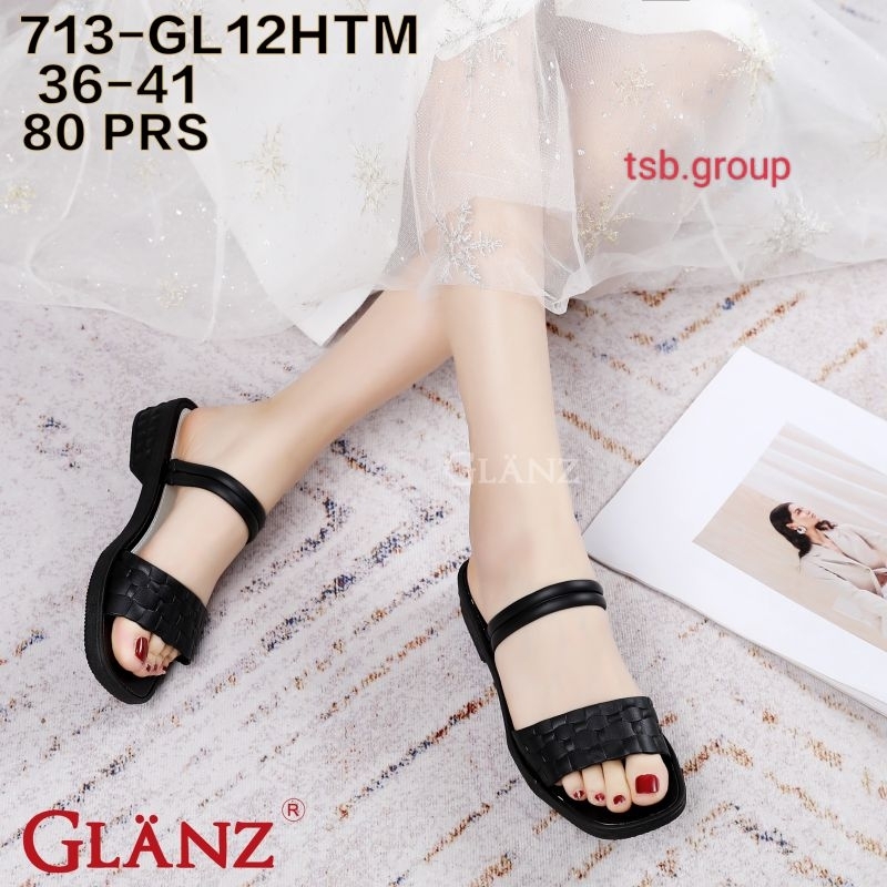 sandal glanzton 713-GL HAK TAHU sandal wedges jelly wanita