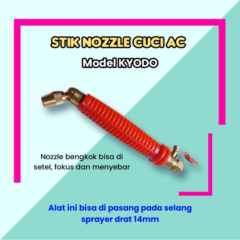 Nozzle/ nosel cuci AC stim model KYODO - sprayer semprot air high pressure /sparepart jet cleaner/st