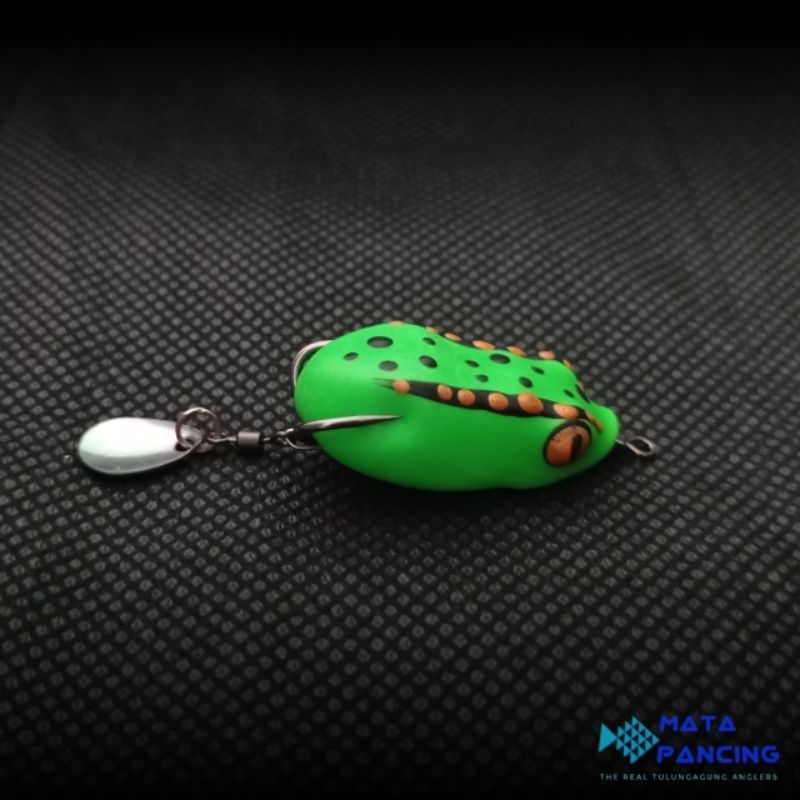 Rocky motif realistis 3D umpan pancing casting mini soft frog 3.0cm 3.5cm umpan casting gabus UV bright finishing kodok tiruan katak karet latex
