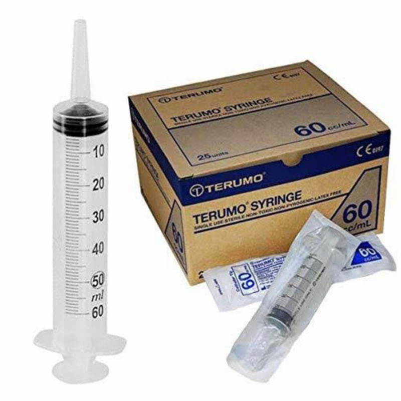 Terumo syringe 60 ml per pcs ( spuit tanpa jarum terumo )