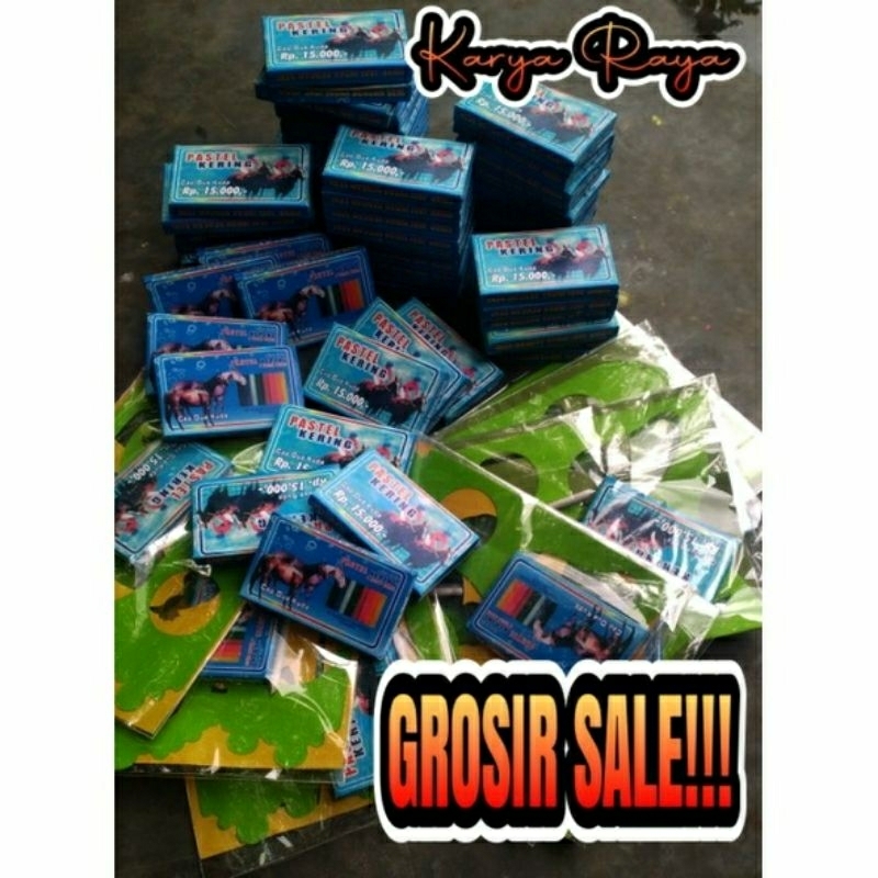 

GROSIR MURAH!! 10 Paket Krayon Pastel Kering Dengan Pola Teknik Usap Abur