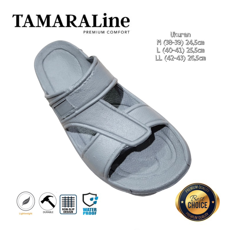 Sandal Selop Slide Slip on Karet Pria Wanita Unisex Dewasa / Remaja - TAMARALINE 30 / Bahan Premium Lentur Empuk Ringan Kuat Anti Slip Anti Air / Model Sandal Casual Santai Rumah Hotel Outdoor Kamar Mandi Murah Original