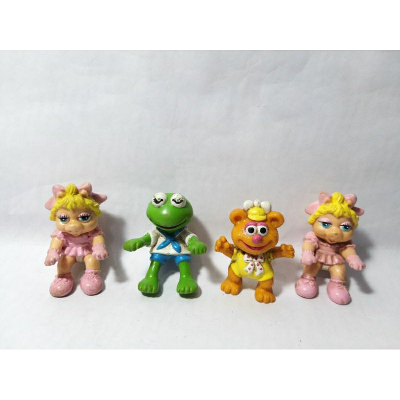 Ms Miss Piggy Pig Kodok Katak Kermit Frog Beruang Fozzie Bear Muppet Babies Sesame Street Baby 1986 