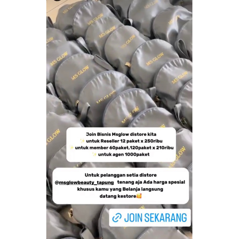 JOIN RESELLER SKINCARE MSGLOW BER ID RESMI