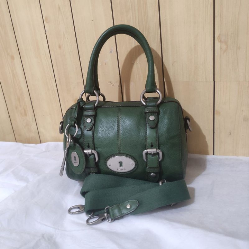 Tas Fossil Maddox Speedy Small Satchel Preloved Green Hijau