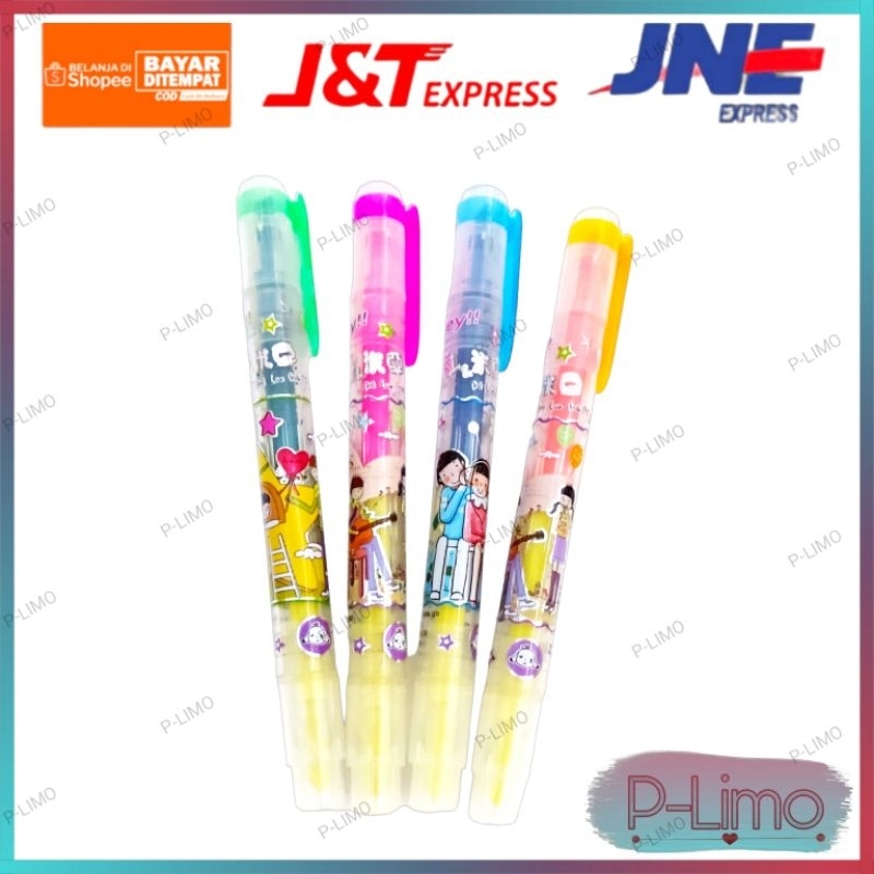 

P5 - HIGHLIGHTER 2IN1 KARAKTER LUCU / STABILO PEN 2IN1