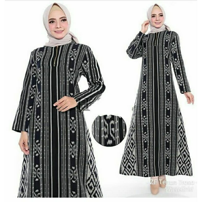 Gamis tenun etnik baju tenun jepara GT3