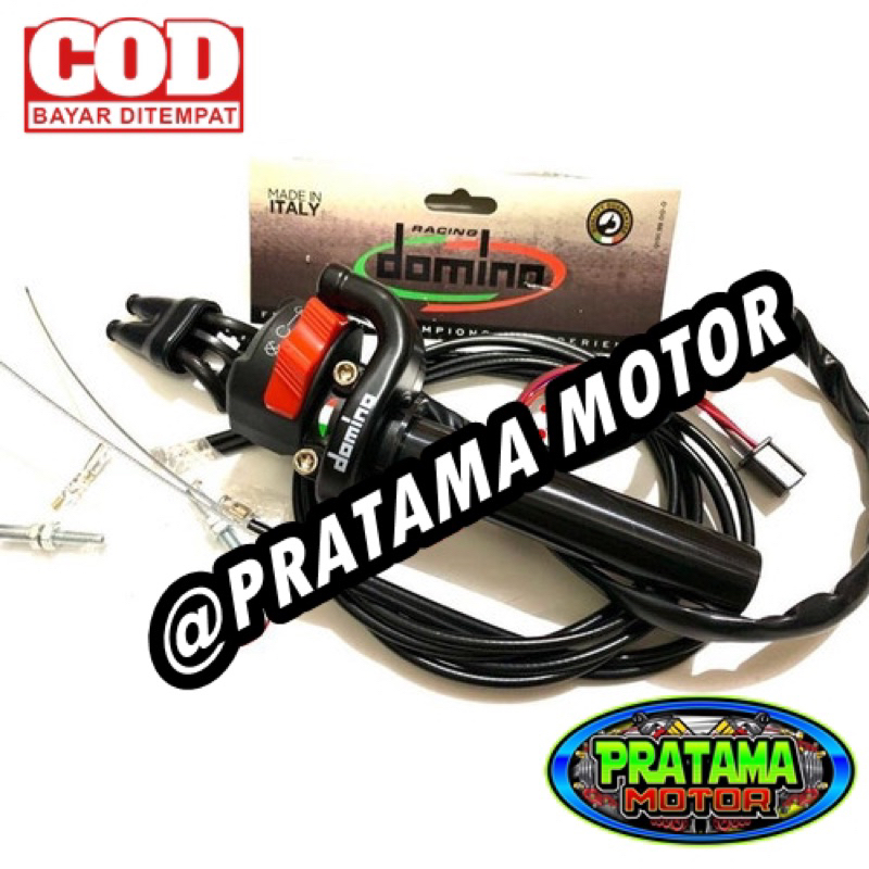 PROMO PAKET TERMURAH Gas Spontan Domino 2 Kabel+Saklar Xabre Murah R15 R25 Vixion NVA NVL Ninja 150 R/RR CB150R CBR dll