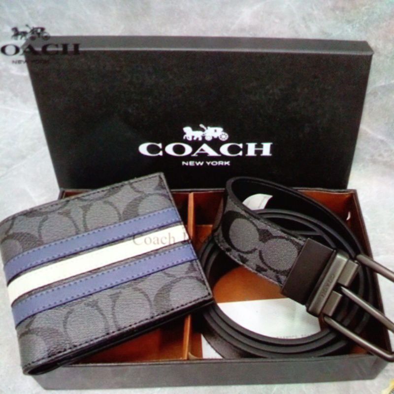 dompet coach origunal pria feat belt coach new edition