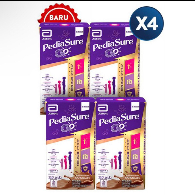 

Pediasure go cokelat vanila susu UHT cair 110 ml (isi 4)