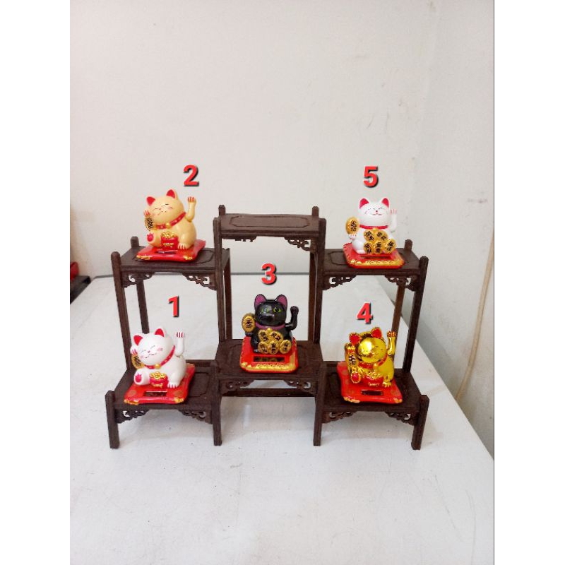 Manekineko Solar Mini / Kucing Hoki Mini / Pajangan Kucing Solar Mini / Manekoneki