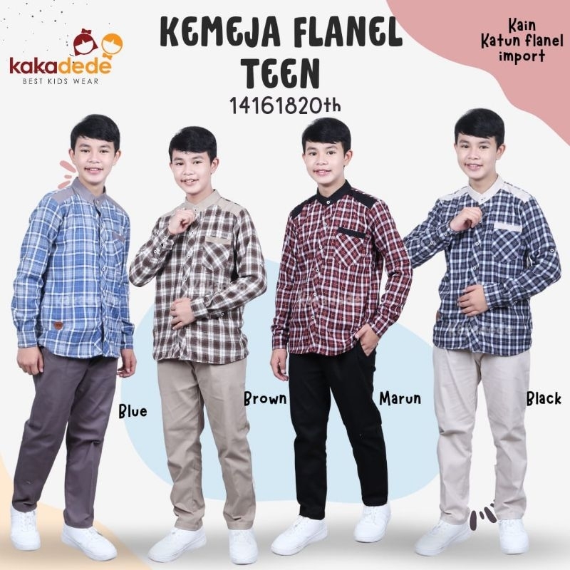 KAKADEDE KEMEJA FLANEL REMAJA /kemeja flanel remaja/ kemeja flanel/ kemeja anak
