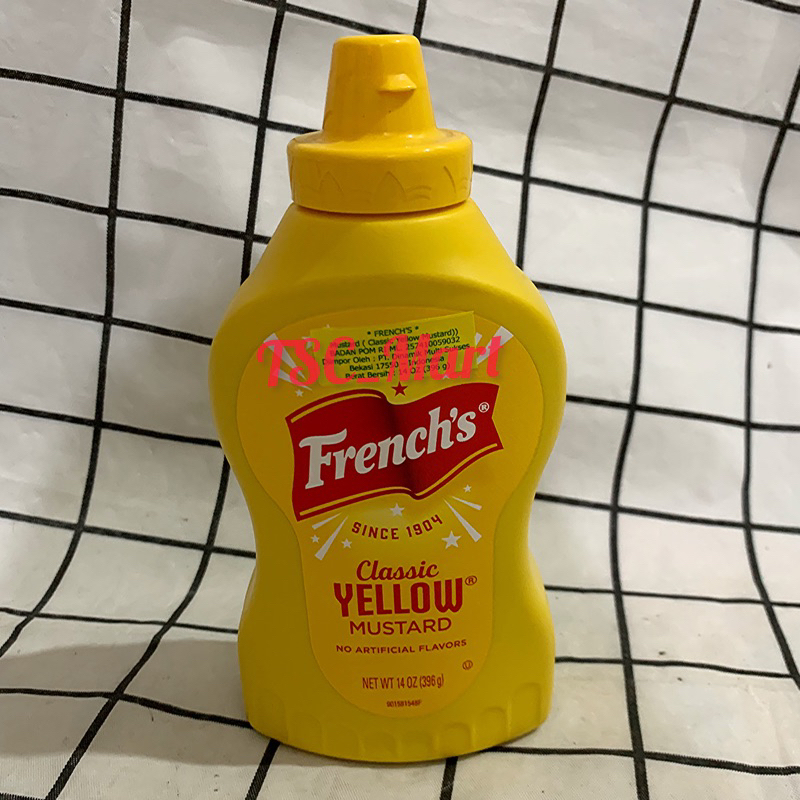 

French's Classic Yellow Mustard 14oZ (396gr) / French's / Dijon / Mustard / with / Chardonnay / Frenchs / Classic / Yellow / real / honey / kuning