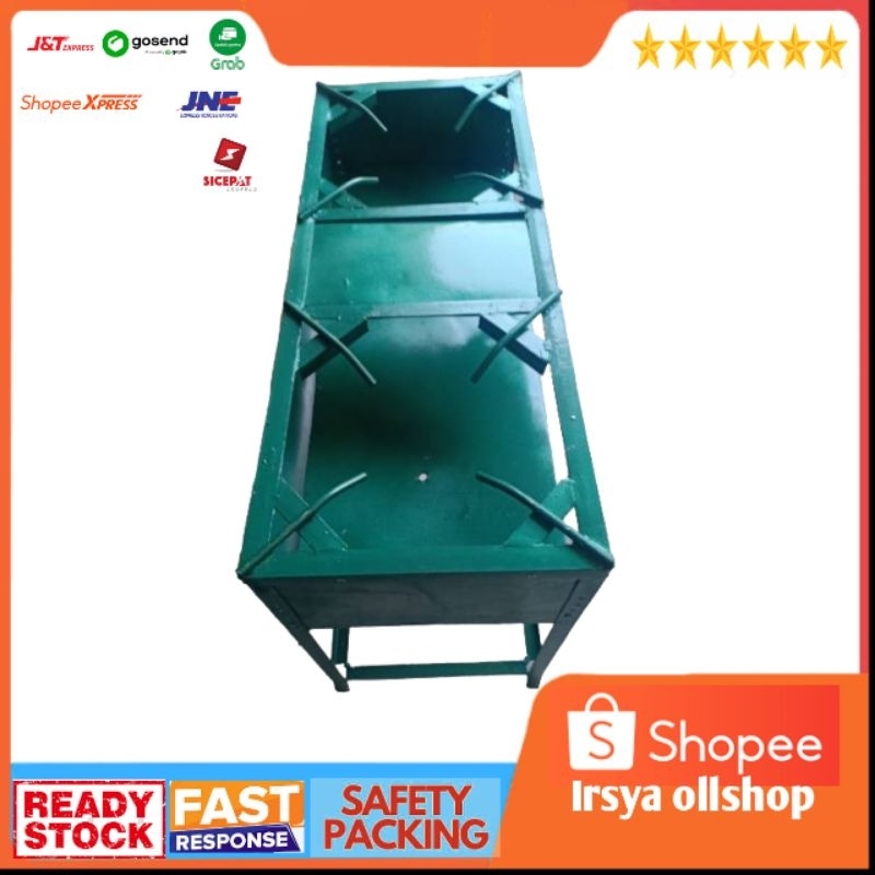 Rangka kompor gas semawar 2 tungku ukuran 80x35x64cm