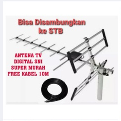 Antena Tv digital SNI Super Murah Free Kabel 10 m Bisa Disambungkan Ke STB