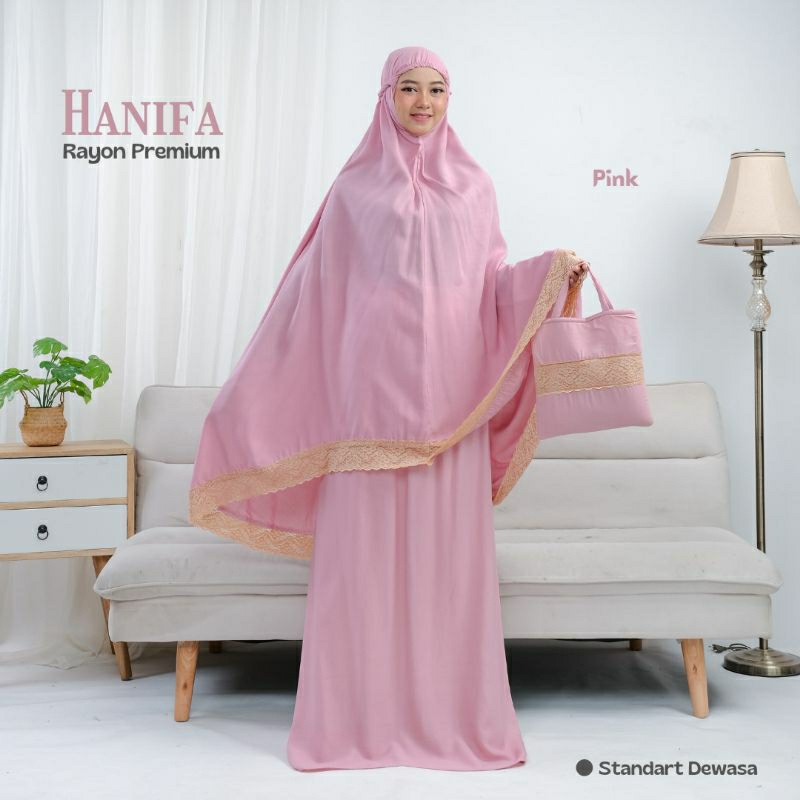 (RATU AYU) Mukena Dewasa Hanifa Rayon Premium Size Standart Dewasa