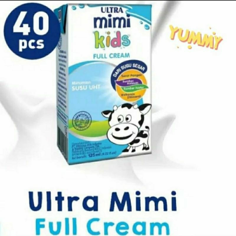 

[per Carton] ultra mimi susu full cream 125 ml | 1 dus isi 40 pcs