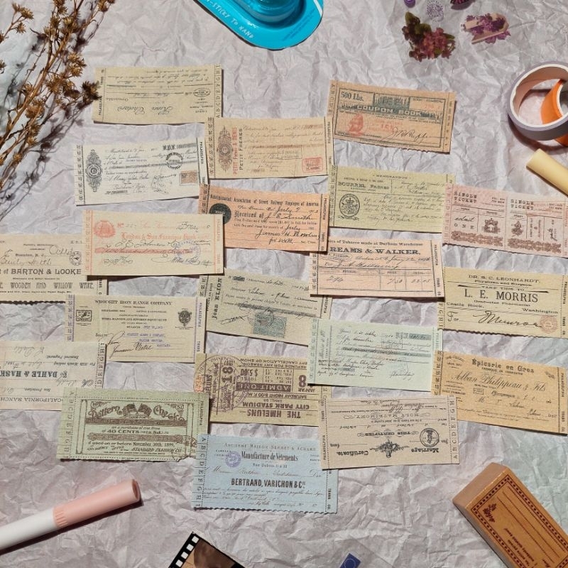 

20pcs Ticket vintage untuk diy scrapbook journal