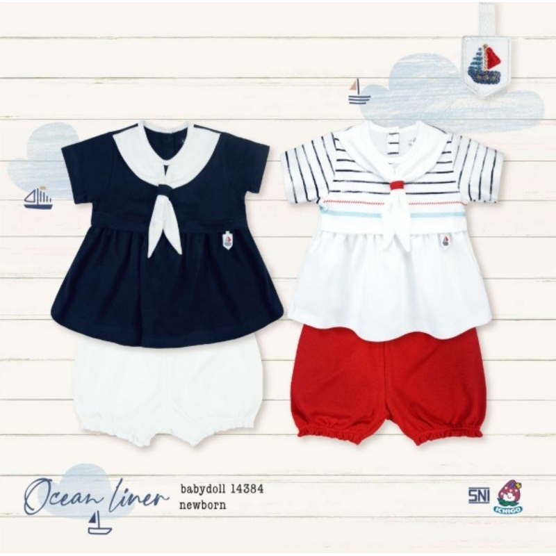 Ichigo Stelan Pendek Cewek Dasi Uk. S-L Ocean Liner (1 Pcs) IC-SPDCDS-L