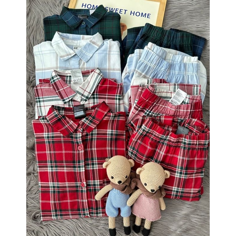 hm plaid pajamas set