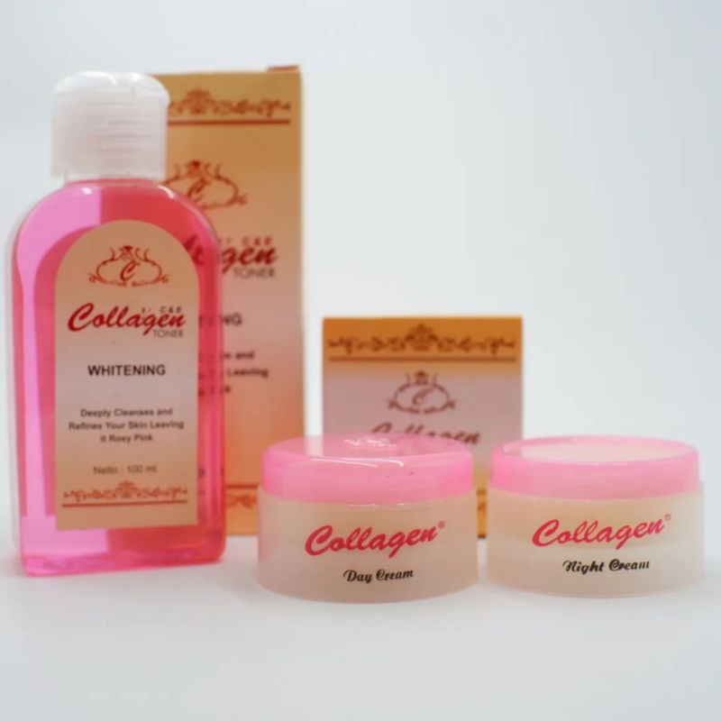 Paket Collagen - Cream &amp; Toner Paket Perawatan Wajah Termurah