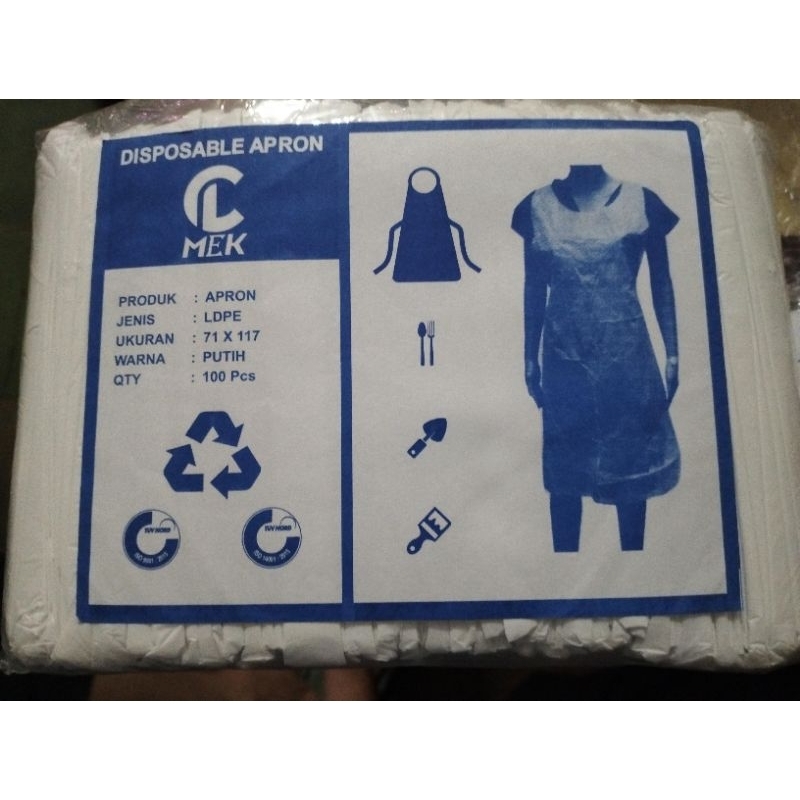 apron medis plastik / celemek