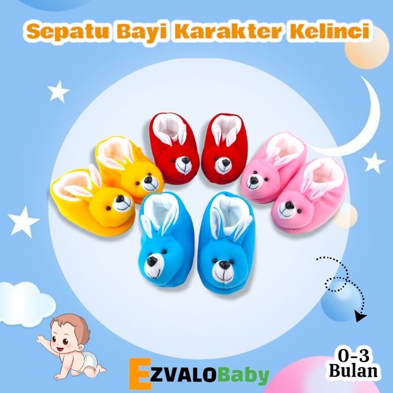 SEPATU BAYI NEWBORN KARAKTER KEPALA KELINCI