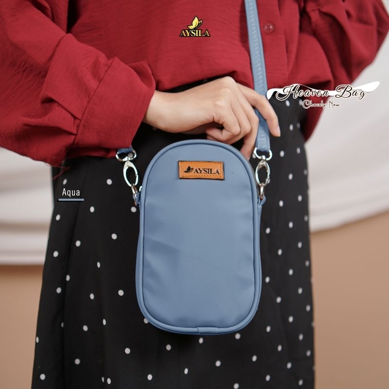 HEAVEN BAG SLING PHONE BY AYSILA.BAHAN CHOCOLY ANTI AIR PREMIUM DOMPET HP HANDPHONE