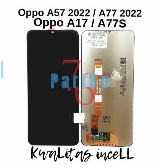 Lcd Touchscreen Fullset Oppo A57 / A77 2022 Oppo A17 / A77S - Hitam