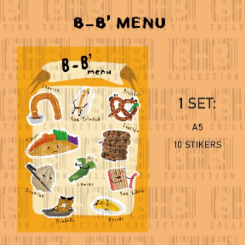 

[BSECTION] 10 pcs MENU Kiss cut Deco Journal Diary Planner DIY Scrapbook - A03