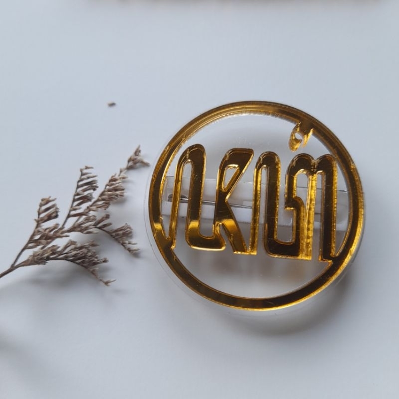 namtag || pin || bros akrilik gold