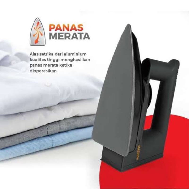 Harga Promo!! SETRIKA MASPION EX 1010 MINI IRON 350 WATT