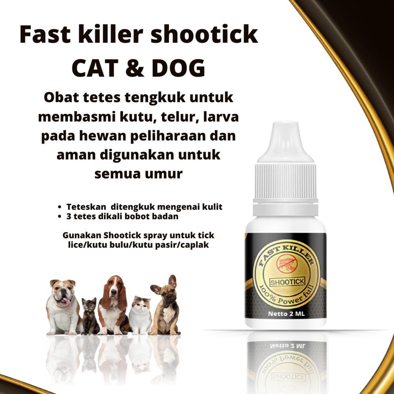 Obat tetes kutu kucing FAST KILLER SHOOTICK Pembasmi Penghilang Kutu Anti Parasit Detick Revolution Terbukti Ampuh Obat Kutu Kucing